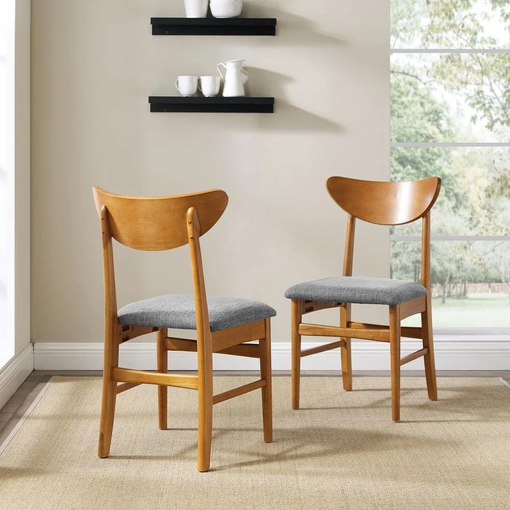 Landon Acorn Wood Dining Chairs with Upholstered Seat (2-Piece) by CROSLEY FURNITURE 4 Landon Acorn Wood Dining Chairs with Upholstered Seat (2-Piece) by CROSLEY FURNITURE - Image 2