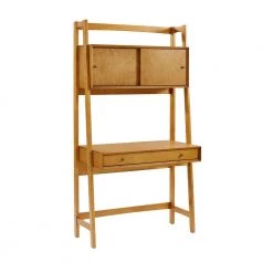 38 in. Rectangular Acorn 1 Drawer Ladder Desk with Built-In Storage by CROSLEY FURNITURE