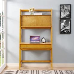 38 in. Rectangular Acorn 1 Drawer Ladder Desk with Built-In Storage by CROSLEY FURNITURE 16 38 in. Rectangular Acorn 1 Drawer Ladder Desk with Built-In Storage by CROSLEY FURNITURE -Deals CROSLEY FURNITURE Store acorn crosley furniture ladder desks cf6511 ac fa 1000