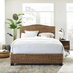 Serena Banana Leaf Queen Bed by CROSLEY FURNITURE -Deals CROSLEY FURNITURE Store banana leaf crosley furniture platform beds kf727001bn 31 1000