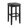 Crosley 29 in. Black Upholstered Square Seat Bar Stool With Black Cushions (Set Of Two) by CROSLEY FURNITURE -Deals CROSLEY FURNITURE Store black crosley furniture bar stools cf500529 bk 64 1000