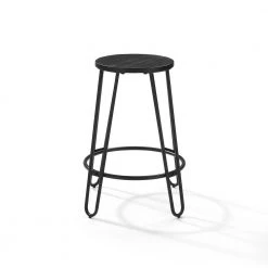Ava 24 in. Black Bar Stool (Set of 2) by CROSLEY FURNITURE -Deals CROSLEY FURNITURE Store black crosley furniture bar stools cf8022 bk c3 1000