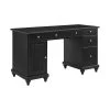 Palmetto 54 in. Black Computer Desk by CROSLEY FURNITURE -Deals CROSLEY FURNITURE Store black crosley furniture computer desks cf6507 bk 64 1000