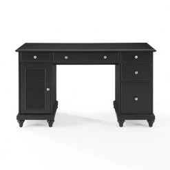 Palmetto 54 in. Black Computer Desk by CROSLEY FURNITURE -Deals CROSLEY FURNITURE Store black crosley furniture computer desks cf6507 bk c3 1000