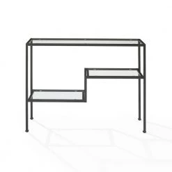 Sloane 43 in. Black Rectangle Glass Console Table by CROSLEY FURNITURE -Deals CROSLEY FURNITURE Store black crosley furniture console tables cf1124 mb c3 1000