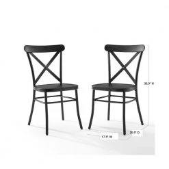 Camille Black Metal Dining Chair (Set of 2) by CROSLEY FURNITURE -Deals CROSLEY FURNITURE Store black crosley furniture dining chairs cf500620 mb 40 1000