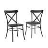 Camille Black Metal Dining Chair (Set of 2) by CROSLEY FURNITURE 2 Camille Black Metal Dining Chair (Set of 2) by CROSLEY FURNITURE -Deals CROSLEY FURNITURE Store black crosley furniture dining chairs cf500620 mb 64 1000