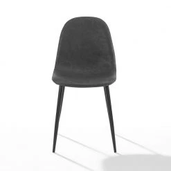 Weston Black Faux Leather Dining Chair (Set of 2) by CROSLEY FURNITURE -Deals CROSLEY FURNITURE Store black crosley furniture dining chairs cf501619 bk 1f 1000