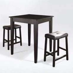Pub 3-Piece Black Pub Dining Set by CROSLEY FURNITURE