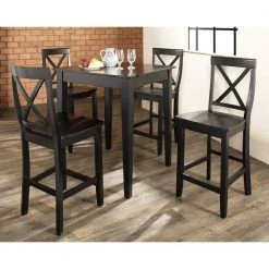 5-Piece Black Pub Dining Set With X-Back Stools by CROSLEY FURNITURE -Deals CROSLEY FURNITURE Store black crosley furniture dining room sets kd520005bk 31 1000
