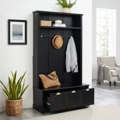 Ellison Black Hall Tree by CROSLEY FURNITURE -Deals CROSLEY FURNITURE Store black crosley furniture hall trees cf6024 bk fa 1000