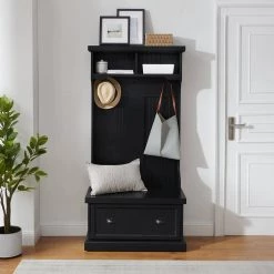 Shoreline Black Hall Tree by CROSLEY FURNITURE 17 Shoreline Black Hall Tree by CROSLEY FURNITURE -Deals CROSLEY FURNITURE Store black crosley furniture hall trees cf6030 bk 31 1000