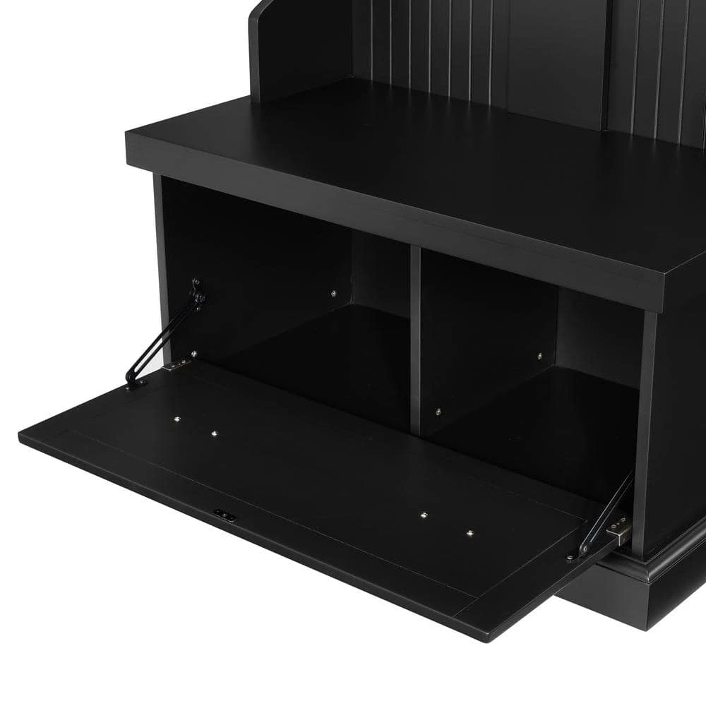 Shoreline Black Hall Tree by CROSLEY FURNITURE 8 Shoreline Black Hall Tree by CROSLEY FURNITURE - Image 6