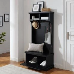 Shoreline Black Hall Tree by CROSLEY FURNITURE 16 Shoreline Black Hall Tree by CROSLEY FURNITURE -Deals CROSLEY FURNITURE Store black crosley furniture hall trees cf6030 bk fa 1000