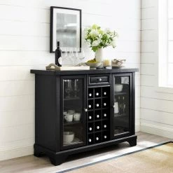 LaFayette Black Bar with Sliding Top by CROSLEY FURNITURE 19 LaFayette Black Bar with Sliding Top by CROSLEY FURNITURE -Deals CROSLEY FURNITURE Store black crosley furniture home bars kf40002bbk 31 1000
