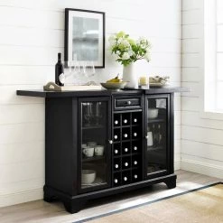 LaFayette Black Bar with Sliding Top by CROSLEY FURNITURE 12 LaFayette Black Bar with Sliding Top by CROSLEY FURNITURE -Deals CROSLEY FURNITURE Store black crosley furniture home bars kf40002bbk e1 1000
