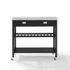 Chloe Black with Stainless Steel Top Kitchen Island by CROSLEY FURNITURE -Deals CROSLEY FURNITURE Store black crosley furniture kitchen carts cf3027ss bk 64 1000