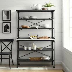 Madeleine Black Bakers Rack by CROSLEY FURNITURE -Deals CROSLEY FURNITURE Store black crosley furniture kitchen carts kf13030mb 1f 1000