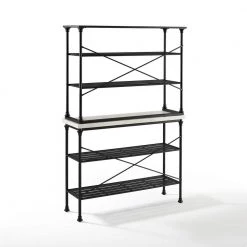 Madeleine Black Bakers Rack by CROSLEY FURNITURE -Deals CROSLEY FURNITURE Store black crosley furniture kitchen carts kf13030mb 4f 1000