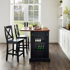 Coventry Black Drop Leaf Kitchen Island with X-Back Stools by CROSLEY FURNITURE 15 Coventry Black Drop Leaf Kitchen Island with X-Back Stools by CROSLEY FURNITURE -Deals CROSLEY FURNITURE Store black crosley furniture kitchen islands kf300073bk 76 1000