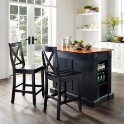 Coventry Black Drop Leaf Kitchen Island with X-Back Stools by CROSLEY FURNITURE 14 Coventry Black Drop Leaf Kitchen Island with X-Back Stools by CROSLEY FURNITURE -Deals CROSLEY FURNITURE Store black crosley furniture kitchen islands kf300073bk fa 1000
