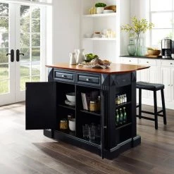 Coventry Black Drop Leaf Kitchen Island with Saddle Stools by CROSLEY FURNITURE 15 Coventry Black Drop Leaf Kitchen Island with Saddle Stools by CROSLEY FURNITURE -Deals CROSLEY FURNITURE Store black crosley furniture kitchen islands kf300074bk 44 1000