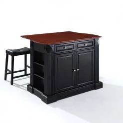Coventry Black Drop Leaf Kitchen Island with Saddle Stools by CROSLEY FURNITURE 12 Coventry Black Drop Leaf Kitchen Island with Saddle Stools by CROSLEY FURNITURE -Deals CROSLEY FURNITURE Store black crosley furniture kitchen islands kf300074bk c3 1000