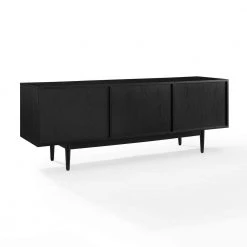 Liam Black Large Record Storage Console Cabinet by CROSLEY FURNITURE -Deals CROSLEY FURNITURE Store black crosley furniture media storage cf1115 bk 4f 1000