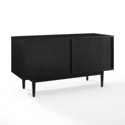 Liam Black Medium Record Storage Console Cabinet by CROSLEY FURNITURE -Deals CROSLEY FURNITURE Store black crosley furniture media storage cf1116 bk 4f 1000