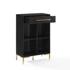 Juno Black Record Storage Cube Bookcase by CROSLEY FURNITURE -Deals CROSLEY FURNITURE Store black crosley furniture media storage cf1325 bk 4f 1000