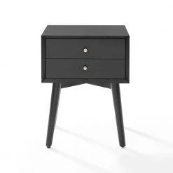 Landon 2-Drawer Black Nightstand 73 in. x 44 in. x 16 in. by CROSLEY FURNITURE -Deals CROSLEY FURNITURE Store black crosley furniture nightstands cf9401 mb c3 1000