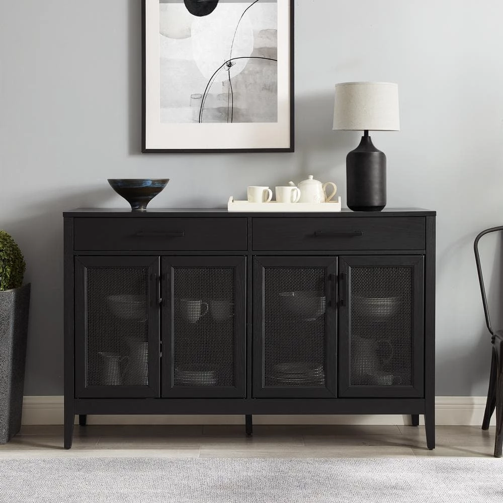 Milo Black Sideboard by CROSLEY FURNITURE 10 Milo Black Sideboard by CROSLEY FURNITURE - Image 8