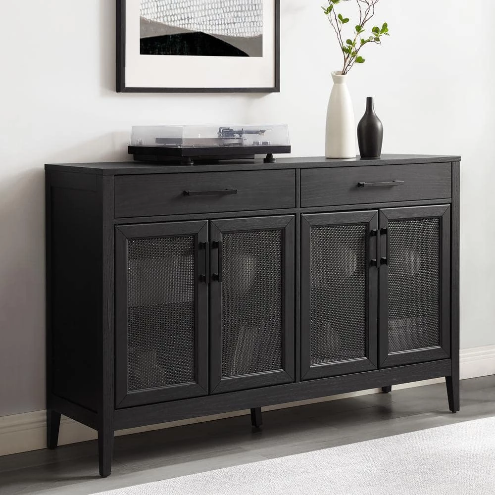 Milo Black Sideboard by CROSLEY FURNITURE 8 Milo Black Sideboard by CROSLEY FURNITURE - Image 6