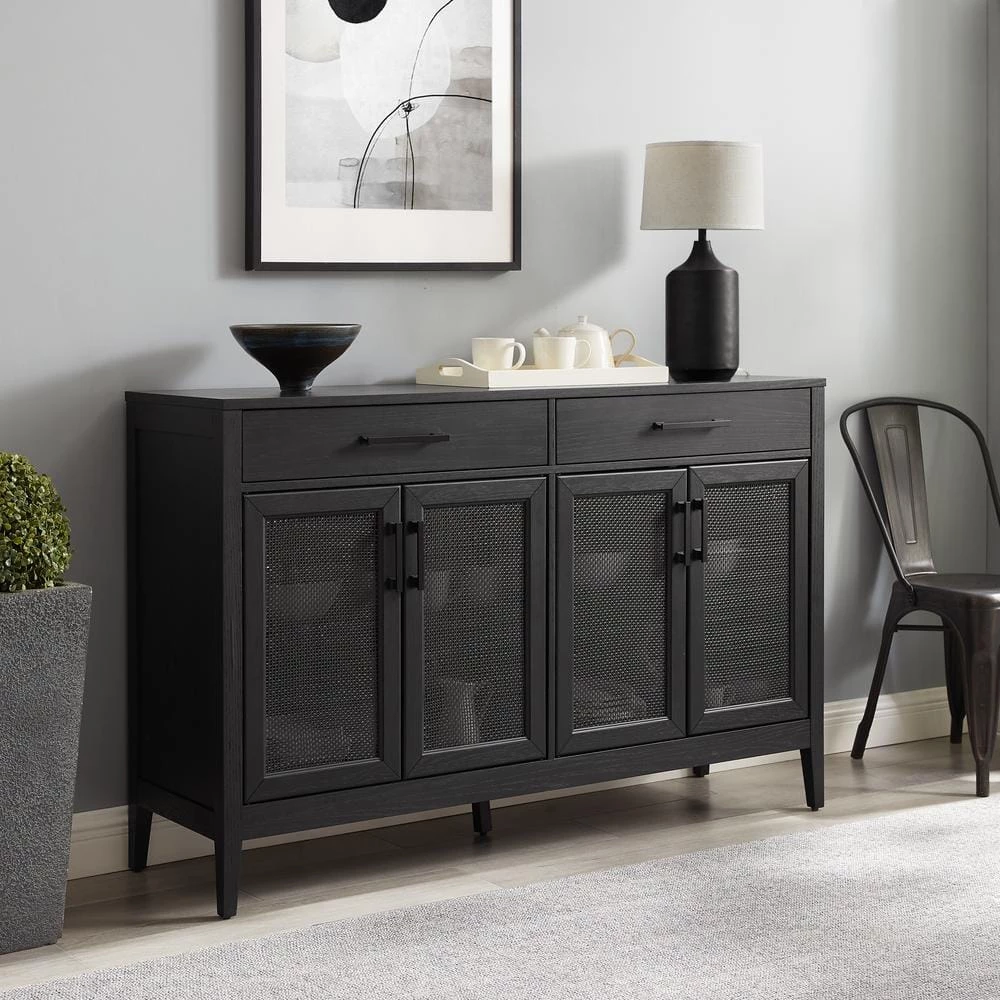 Milo Black Sideboard by CROSLEY FURNITURE 4 Milo Black Sideboard by CROSLEY FURNITURE - Image 2