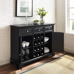 LaFayetta Black Buffet by CROSLEY FURNITURE -Deals CROSLEY FURNITURE Store black crosley furniture sideboards buffet tables kf42001bbk 44 1000