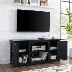 Camden 48 in. Black Low Profile TV Stand fits 50 in. TV with Cable Managment by CROSLEY FURNITURE -Deals CROSLEY FURNITURE Store black crosley furniture tv stands cf101148 bk 77 1000