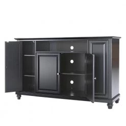 Cambridge 60 in. Black Wood TV Stand Fits TVs Up to 60 in. with Storage Doors by CROSLEY FURNITURE -Deals CROSLEY FURNITURE Store black crosley furniture tv stands kf10001dbk c3 1000