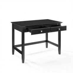 Campbell 42 in. Rectangular Black 2-Drawer Writing Desk by CROSLEY FURNITURE -Deals CROSLEY FURNITURE Store black crosley furniture writing desks cf6506 bk 4f 1000