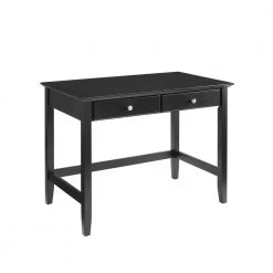 Campbell 42 in. Rectangular Black 2-Drawer Writing Desk by CROSLEY FURNITURE