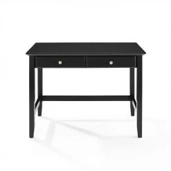 Campbell 42 in. Rectangular Black 2-Drawer Writing Desk by CROSLEY FURNITURE -Deals CROSLEY FURNITURE Store black crosley furniture writing desks cf6506 bk c3 1000