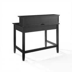 Campbell 42 in. Rectangular Black 4-Drawer Writing Desk with Hutch by CROSLEY FURNITURE -Deals CROSLEY FURNITURE Store black crosley furniture writing desks kf65004bk 1f 1000