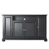 Alexandria Black Wood TV Stand Fits TVs Up to 60 in. with Storage Doors by CROSLEY FURNITURE