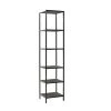 Jacobsen Brown Ash Narrow Etagere by CROSLEY FURNITURE