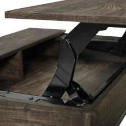 Jacobsen 36 in. Brown Ash/Black Medium Rectangle Wood Coffee Table with Lift Top by CROSLEY FURNITURE -Deals CROSLEY FURNITURE Store brown ash crosley furniture coffee tables cf1312 br 1f 1000