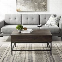 Jacobsen 36 in. Brown Ash/Black Medium Rectangle Wood Coffee Table with Lift Top by CROSLEY FURNITURE -Deals CROSLEY FURNITURE Store brown ash crosley furniture coffee tables cf1312 br 76 1000