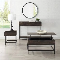 Jacobsen 3-Piece 36 in. Brown Ash/Black Medium Rectangle Wood Coffee Table Set with Lift Top by CROSLEY FURNITURE -Deals CROSLEY FURNITURE Store brown ash crosley furniture coffee tables kf13055br 31 1000
