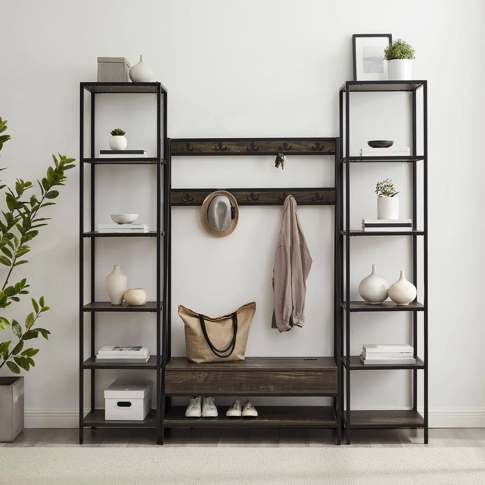 Jacobsen Brown Ash Entryway Set by CROSLEY FURNITURE 9 Jacobsen Brown Ash Entryway Set by CROSLEY FURNITURE - Image 7