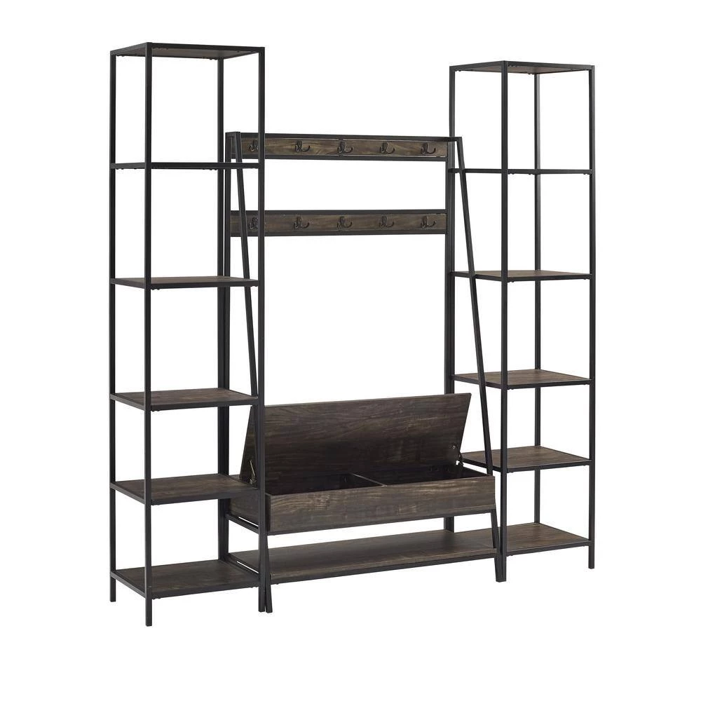 Jacobsen Brown Ash Entryway Set by CROSLEY FURNITURE 6 Jacobsen Brown Ash Entryway Set by CROSLEY FURNITURE - Image 4