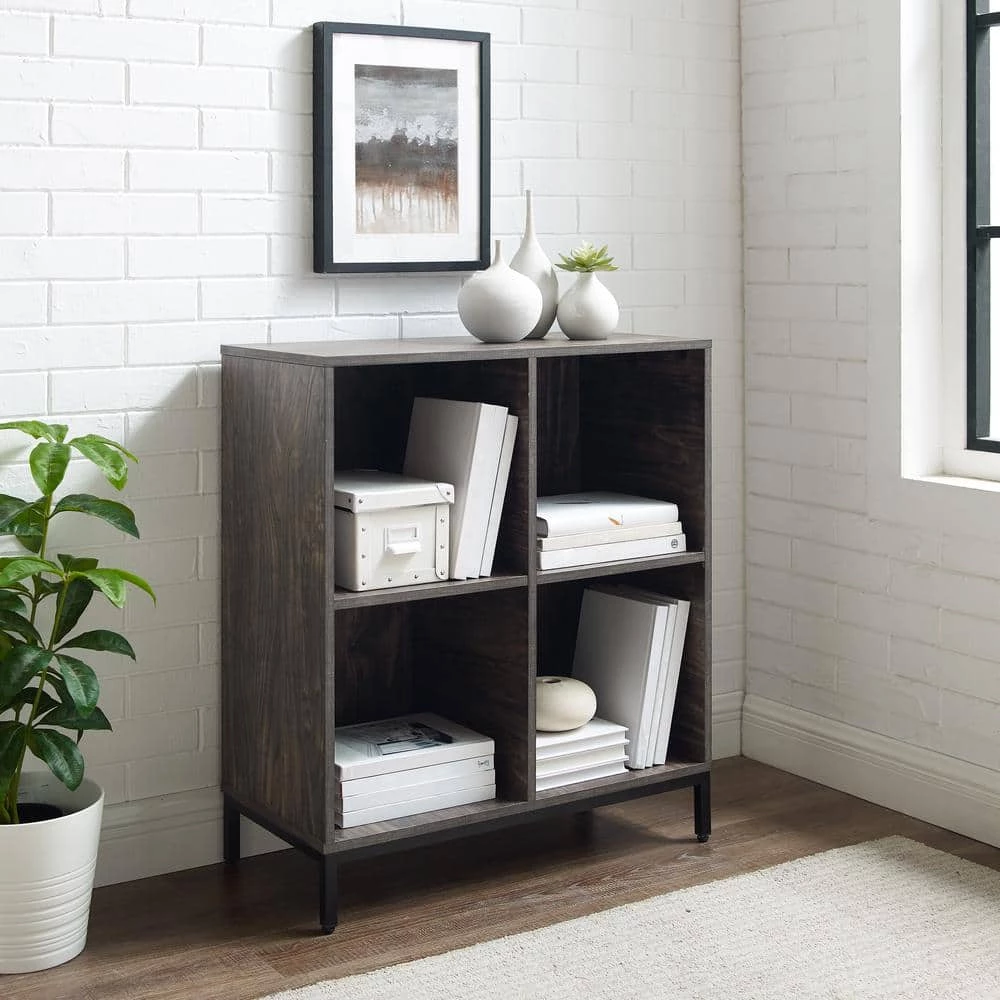 Jacobson Brown Ash Record Storage Cube Bookcase by CROSLEY FURNITURE 7 Jacobson Brown Ash Record Storage Cube Bookcase by CROSLEY FURNITURE - Image 5