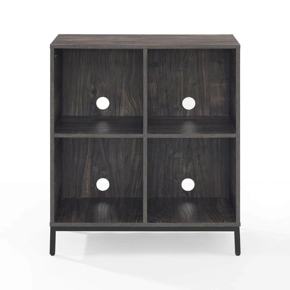 Jacobson Brown Ash Record Storage Cube Bookcase by CROSLEY FURNITURE 5 Jacobson Brown Ash Record Storage Cube Bookcase by CROSLEY FURNITURE - Image 3